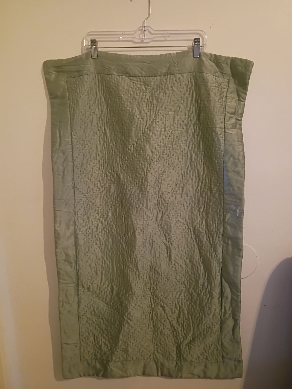2 Olive Green Silk Pillow Cases Sz King